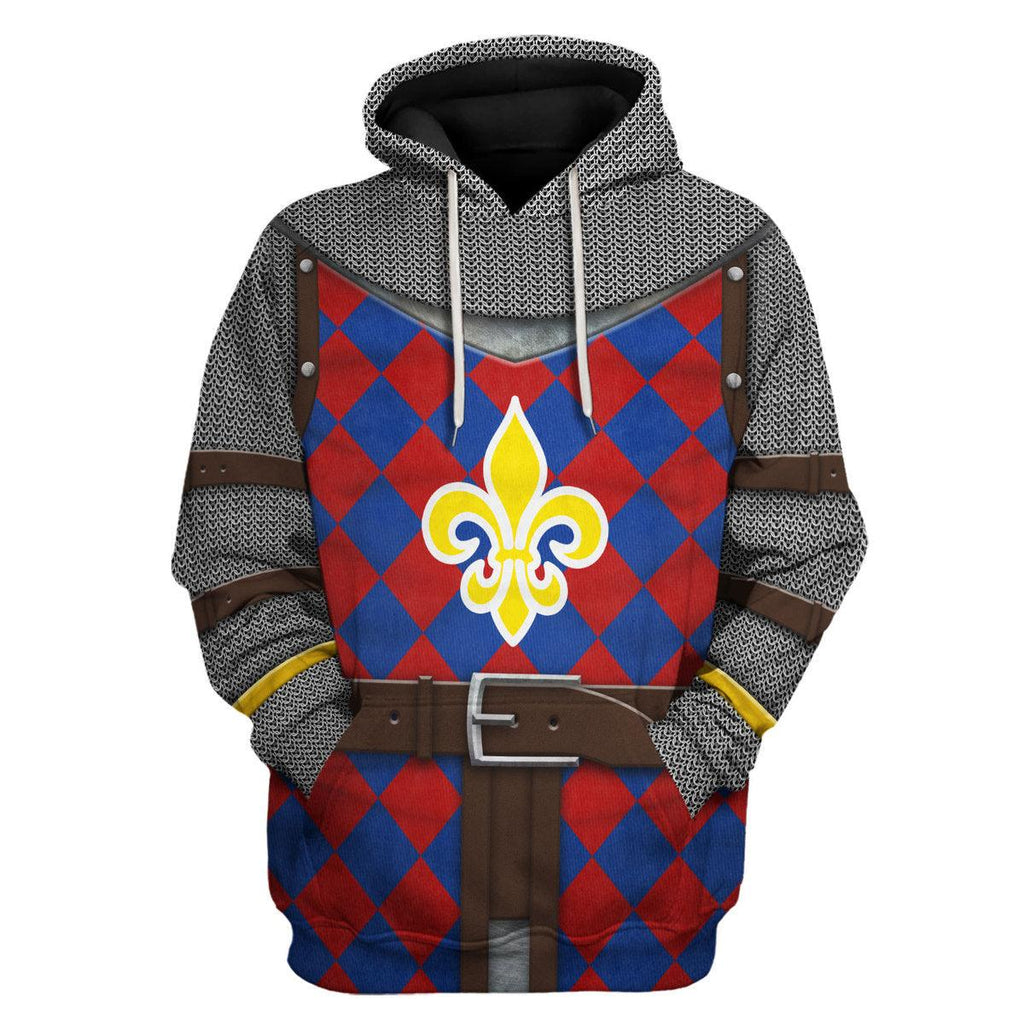 Oodiegang 13th Century French Knight Costume Hoodie Sweatshirt T-Shirt Tracksuit - Oodiegang.com