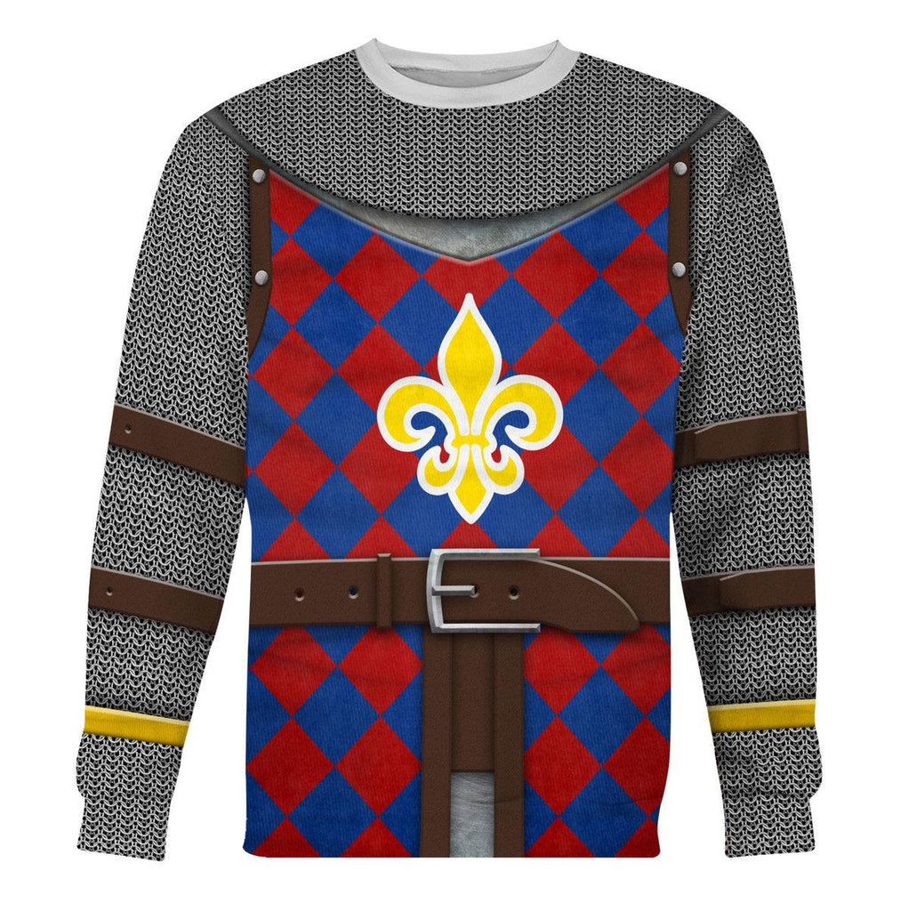 Oodiegang 13th Century French Knight Costume Hoodie Sweatshirt T-Shirt Tracksuit - Oodiegang.com