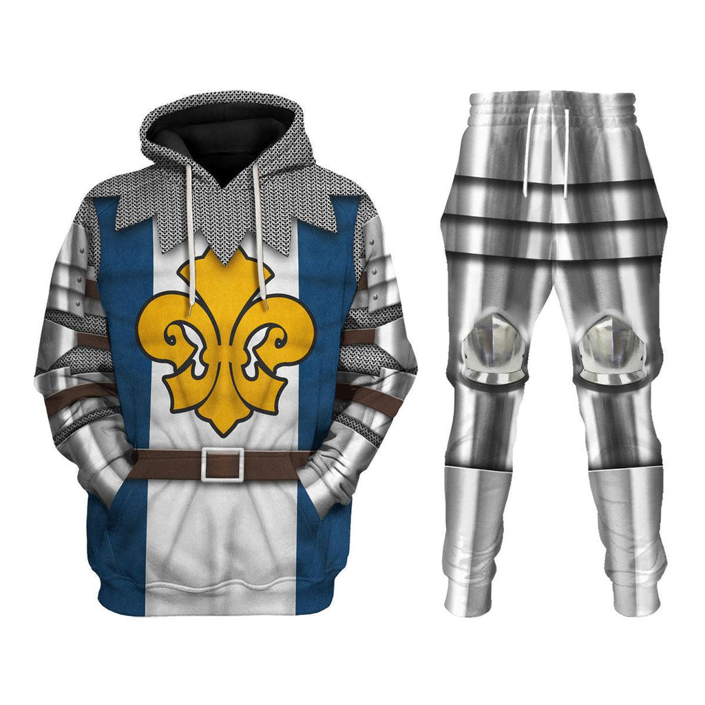 Oodiegang 14th Century French Knight Costume Hoodie Sweatshirt T-Shirt Tracksuit - Oodiegang.com