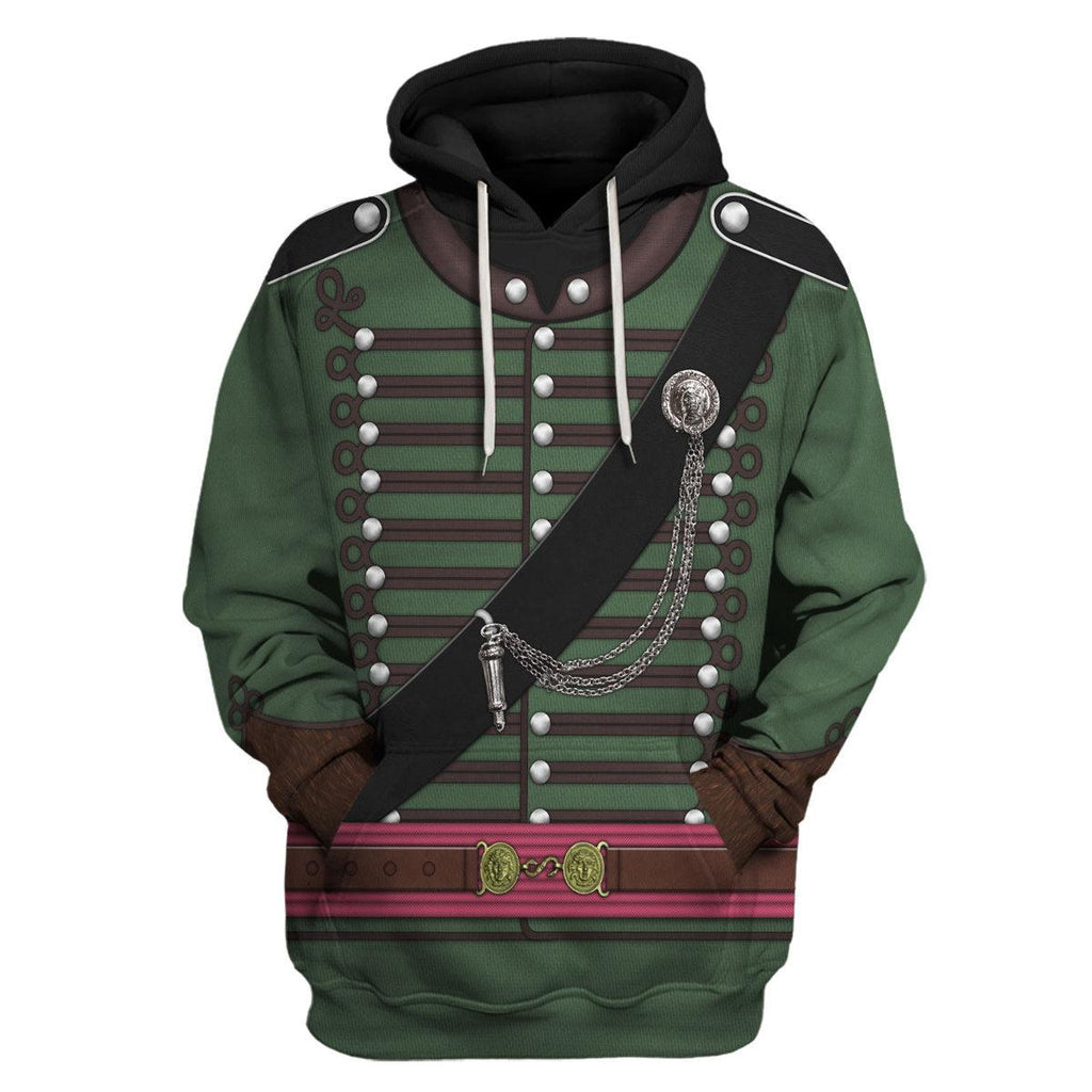 Oodiegang 95th Rifles Uniform British Army Captain All Over Print Hoodie Sweatshirt T-Shirt Tracksuit - Oodiegang.com