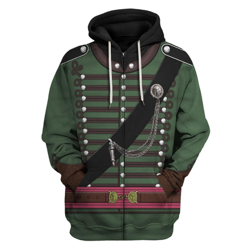 Oodiegang 95th Rifles Uniform British Army Captain All Over Print Hoodie Sweatshirt T-Shirt Tracksuit - Oodiegang.com