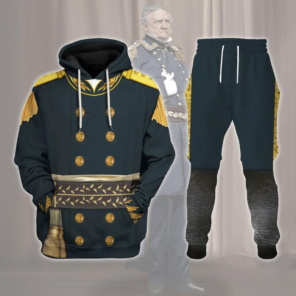 OodieGang American Commander Winfield Scott Costume Hoodie Sweatshirt T-Shirt Tracksuit - OodieGang.com