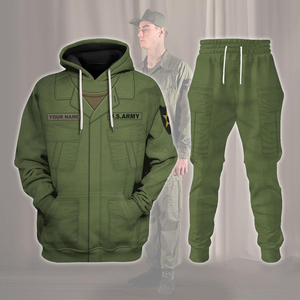 OodieGang American Jungle Tunic and trousers-3rd pattern-Poplin Rip Stop-Basic Costume Hoodie Sweatshirt T-Shirt Tracksuit - OodieGang.com