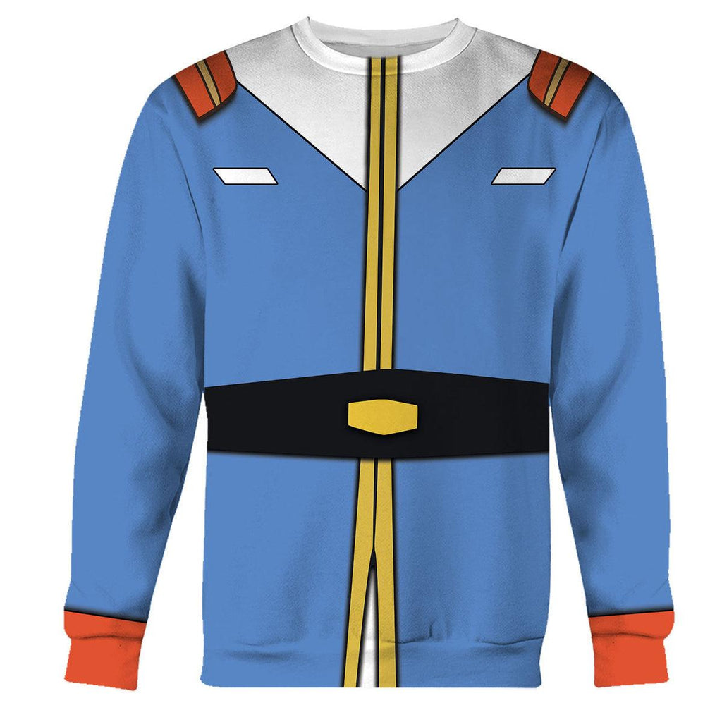 OodieGang Amuro Ray Mobile Suit Gundam Costume All Over Print Tracksuit Hoodie - OodieGang