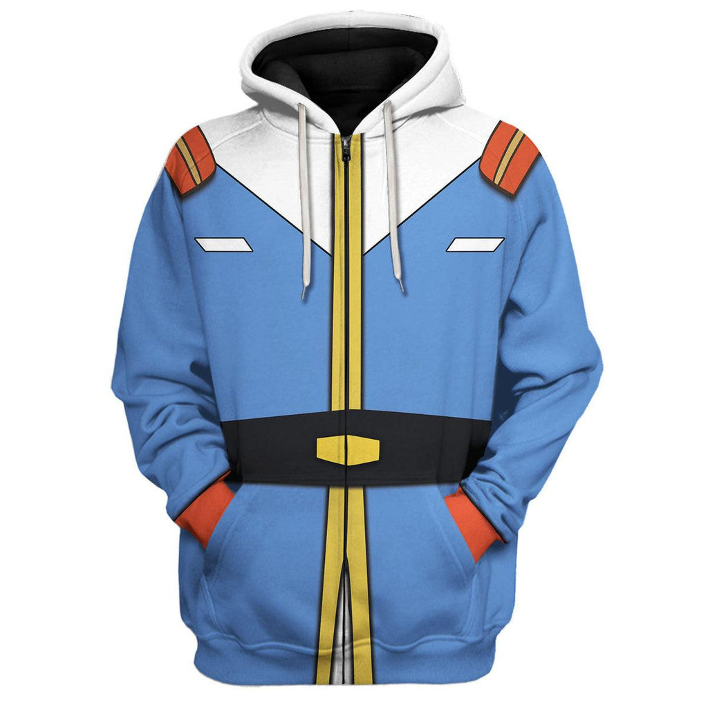 OodieGang Amuro Ray Mobile Suit Gundam Costume All Over Print Tracksuit Hoodie - OodieGang