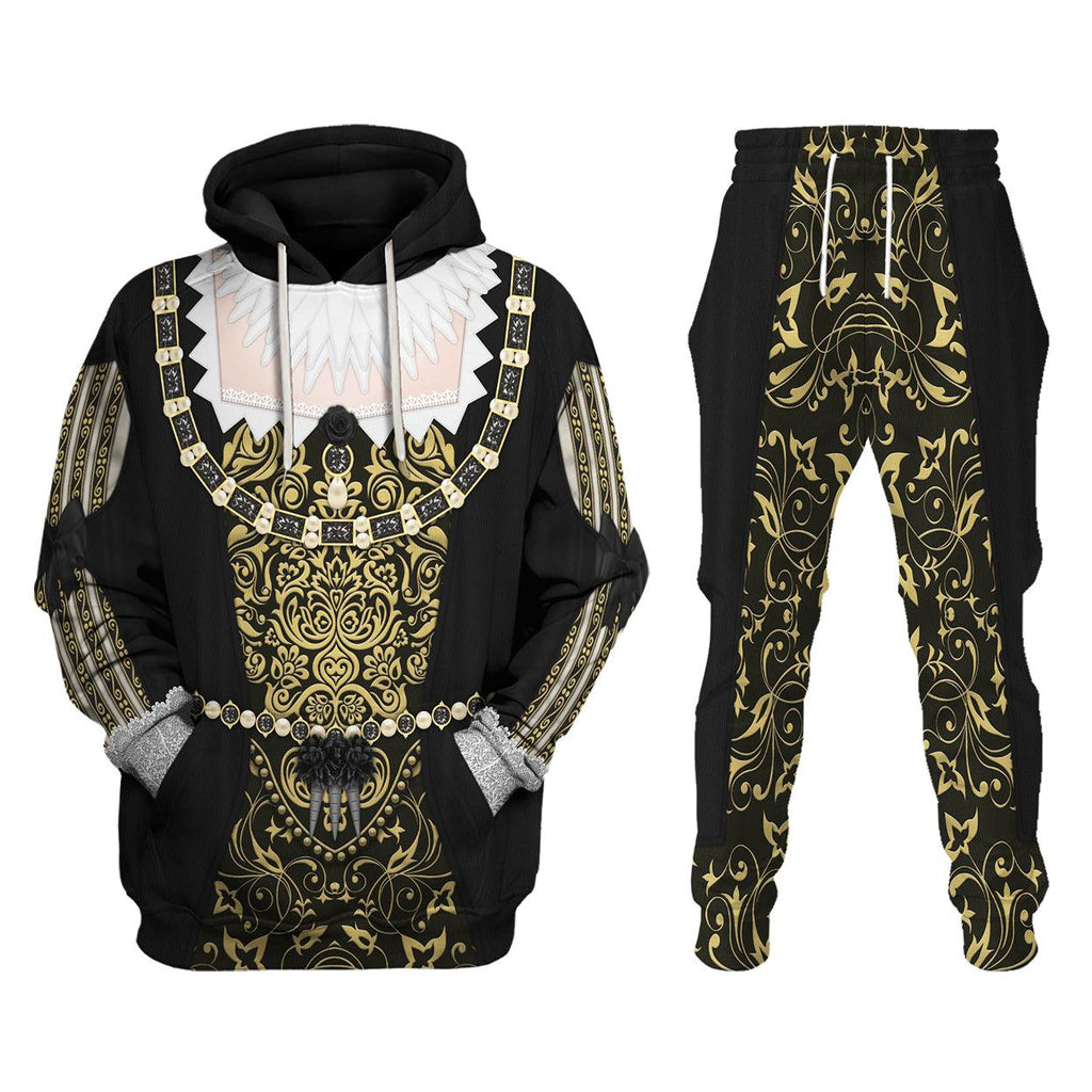 Oodiegang Anne of Austria, Queen of France in Coronation Robes Costume All Over Print Hoodie Sweatshirt T-Shirt Tracksuit - Oodiegang.com