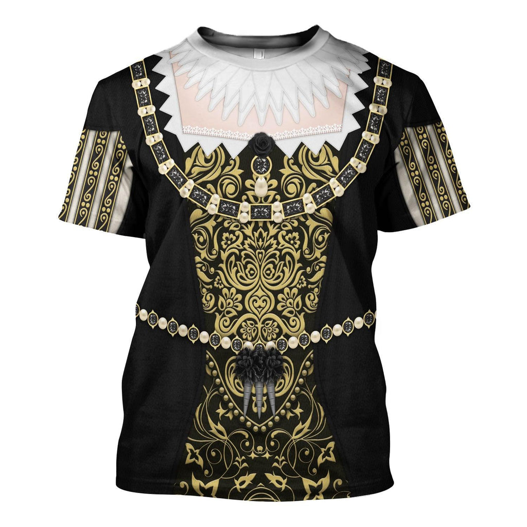 Oodiegang Anne of Austria, Queen of France in Coronation Robes Costume All Over Print Hoodie Sweatshirt T-Shirt Tracksuit - Oodiegang.com