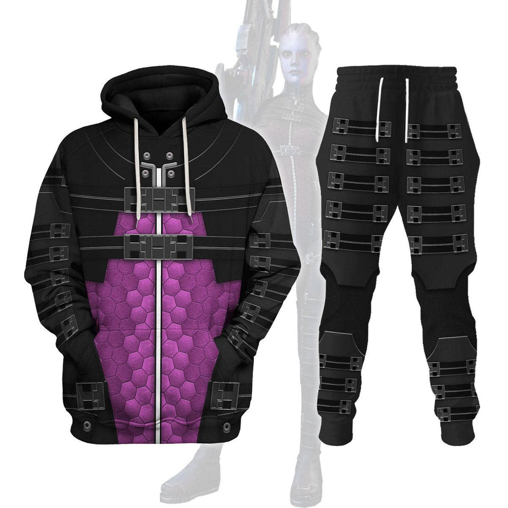 CustomsPig Asari Armor Hoodie Sweatshirt T-shirt Sweatpants Outfit Cosplay Costumes - CustomsPig.com