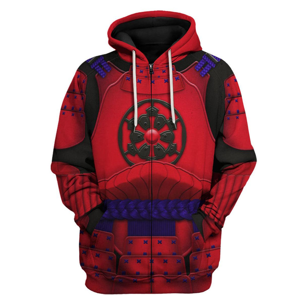 OodieGang Ashigaru Red Akazonae Koyal Guard Costume Hoodie Sweatshirt T-Shirt Sweatpants - OodieGang.com