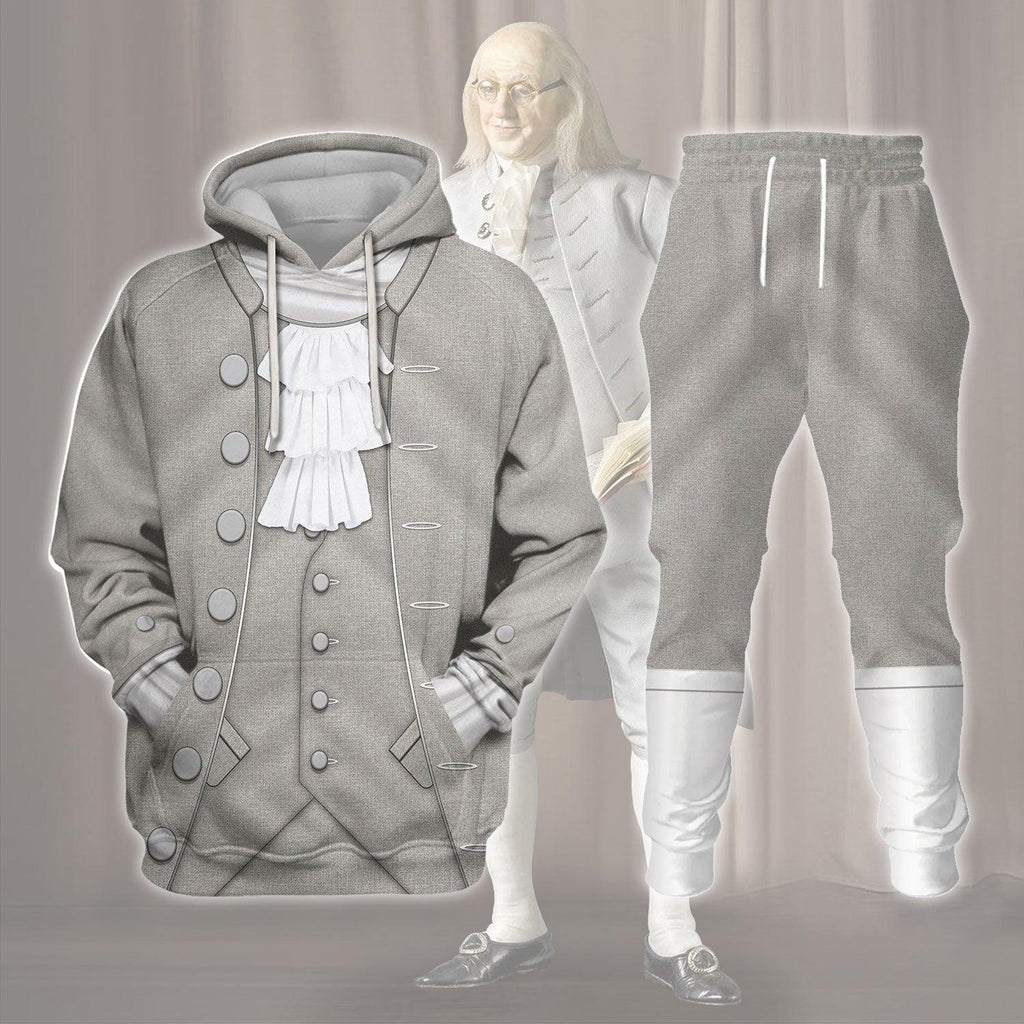 OodieGang Benjamin Franklin Founding Father of the United States Costume Hoodie Sweatshirt T-Shirt Tracksuit - OodieGang.com