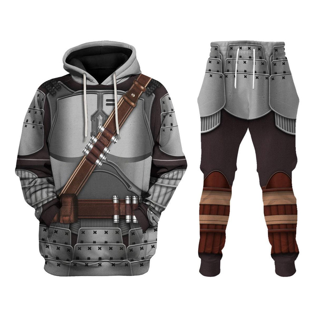 OodieGang Beskar Mandalorian Samurai Costume Hoodie Sweatshirt T-Shirt Sweatpants - OodieGang.com