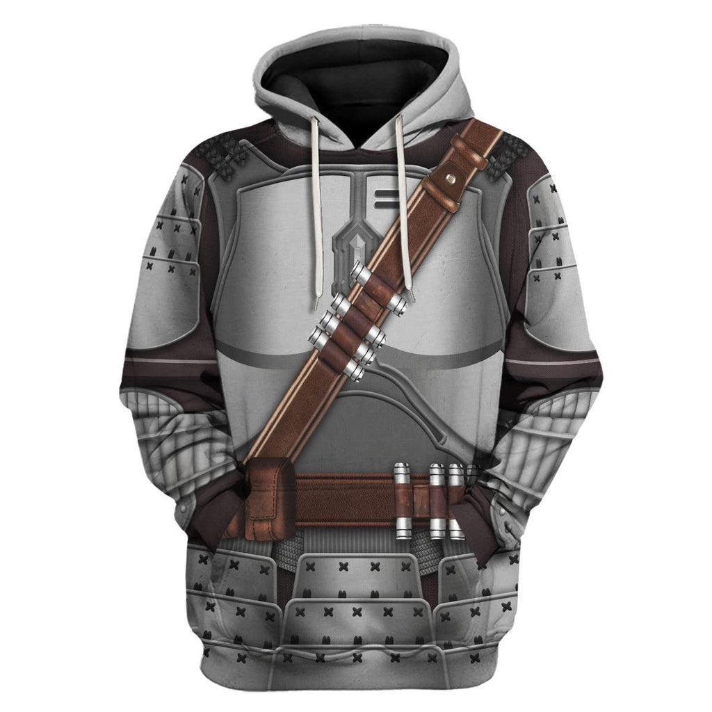 OodieGang Beskar Mandalorian Samurai Costume Hoodie Sweatshirt T-Shirt Sweatpants - OodieGang.com