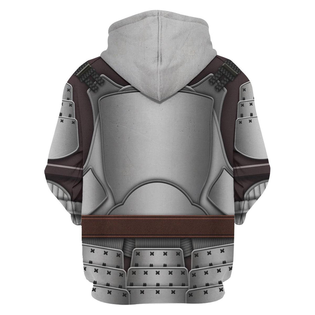 OodieGang Beskar Mandalorian Samurai Costume Hoodie Sweatshirt T-Shirt Sweatpants - OodieGang.com