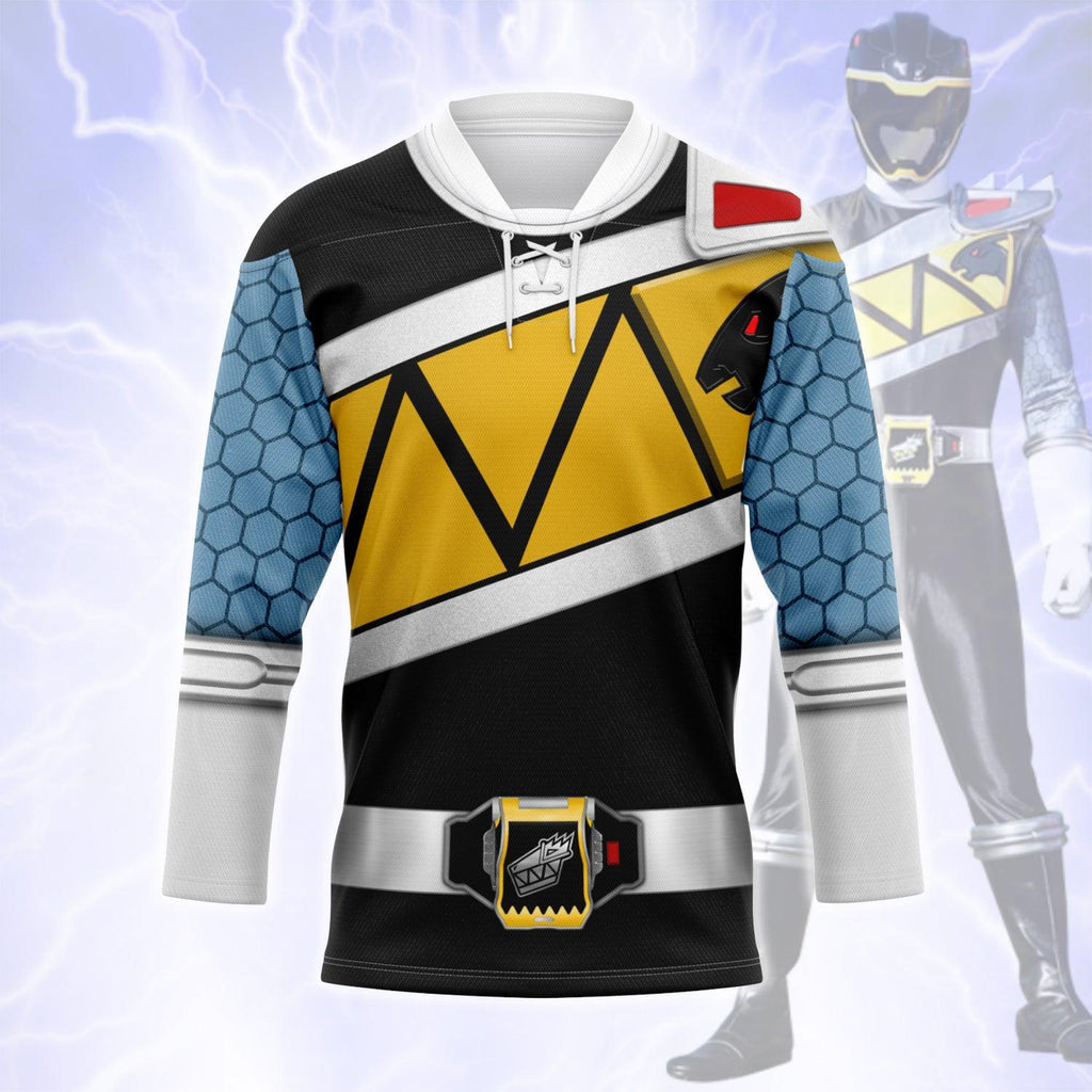 OodieGang Black Power Rangers Dino Charge Hockey Jersey - OodieGang.com