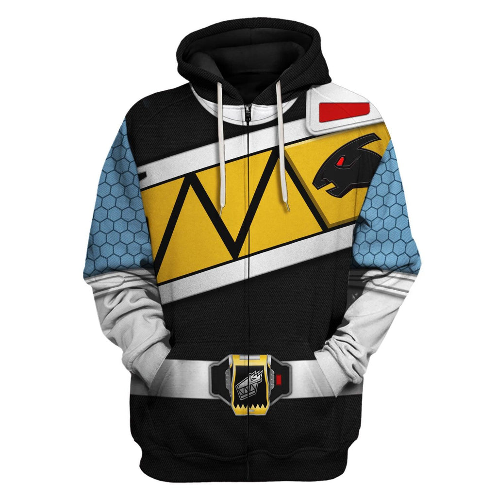 OodieGang Black Power Rangers Dino Charge Hoodies Sweatshirt T-shirt Hawaiian - OodieGang.com