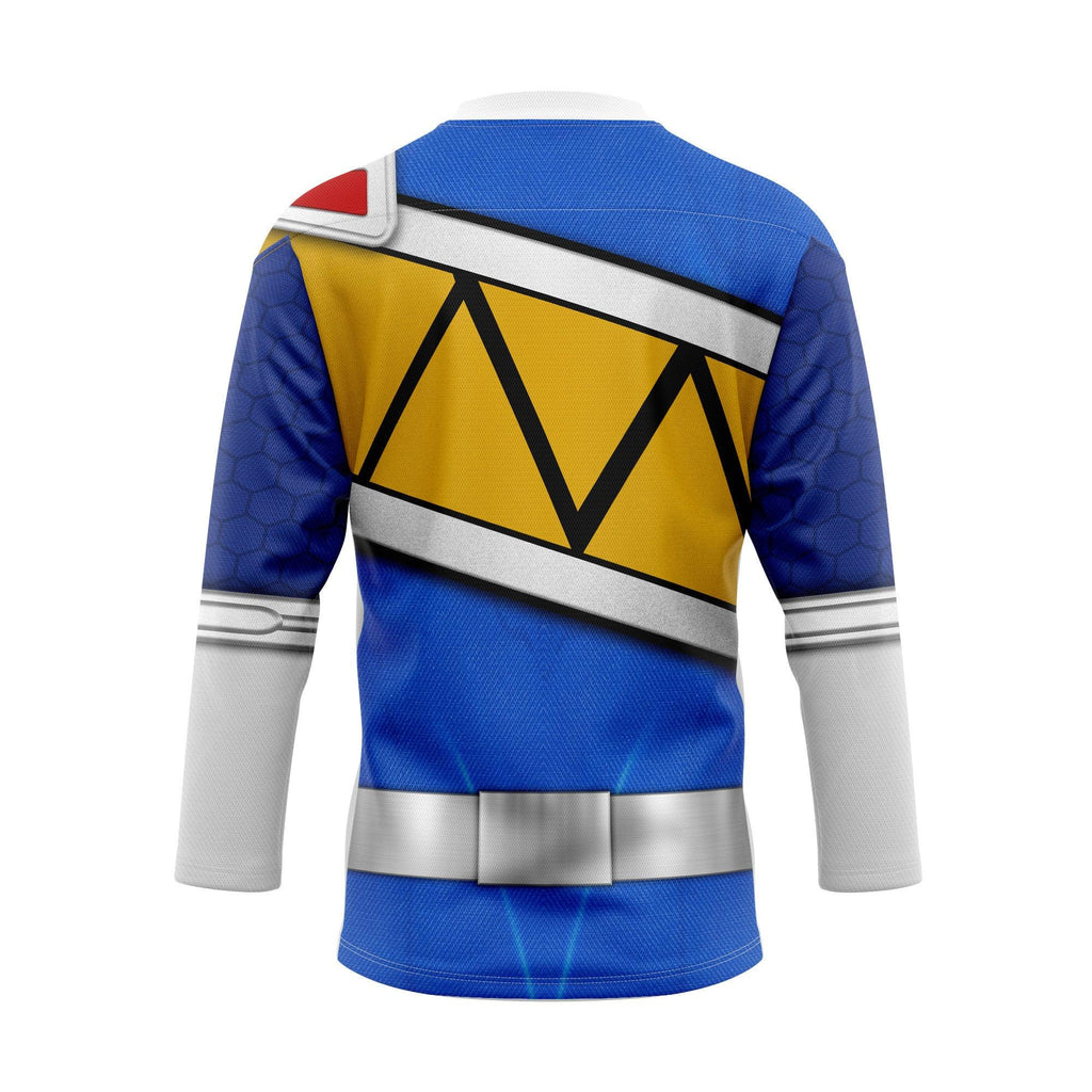 OodieGang Blue Power Rangers Dino Charge Hockey Jersey - OodieGang.com