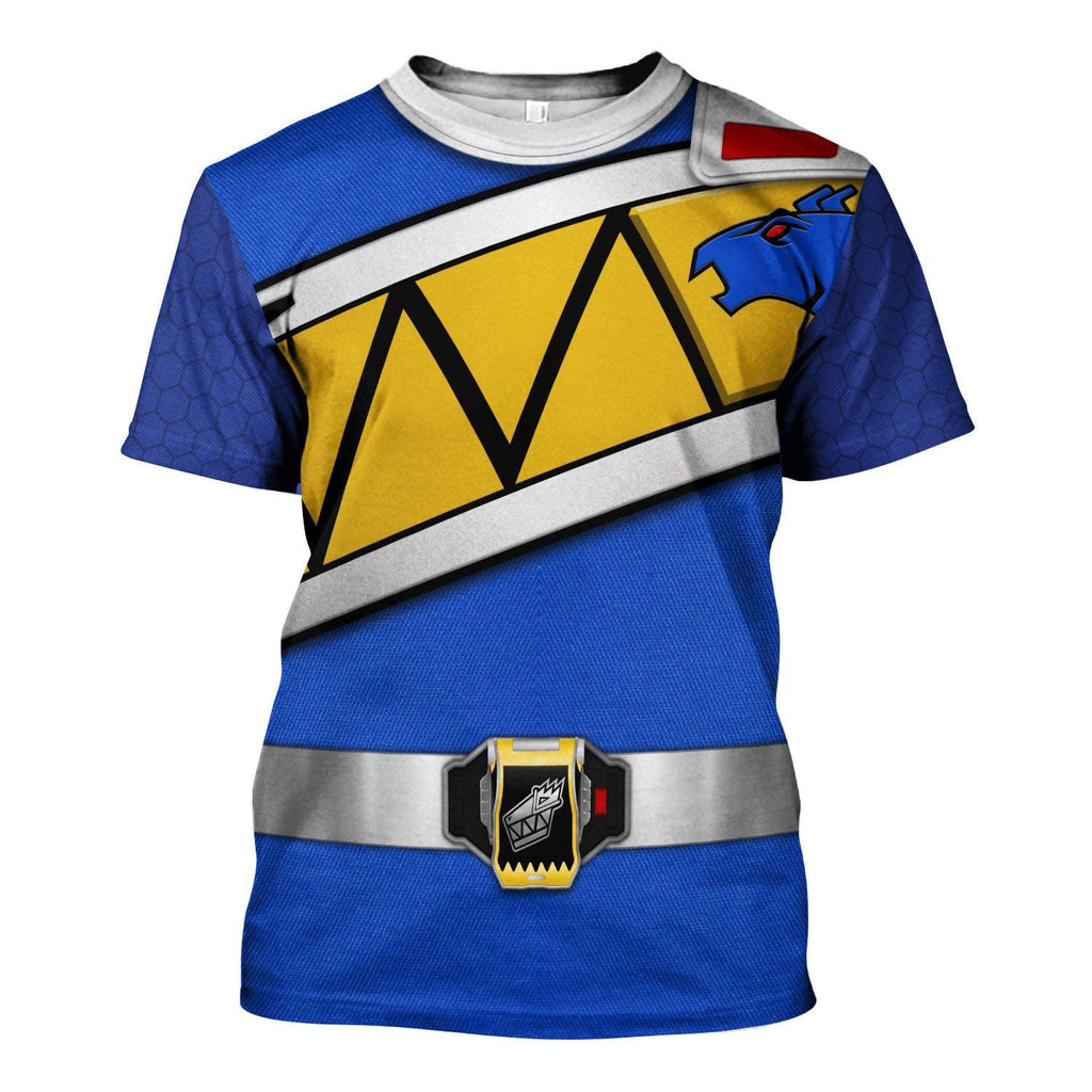 OodieGang Blue Power Rangers Dino Charge Hoodies Sweatshirt T-shirt Hawaiian - OodieGang.com