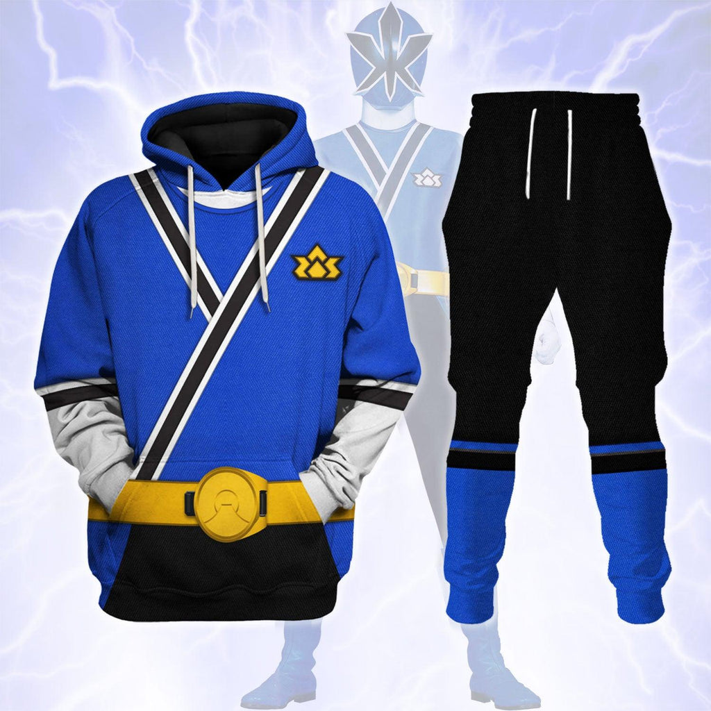 Oodiegang Blue Power Rangers Samurai Hoodies Sweatshirt T-shirt Hawaiian Tracksuit - DucG