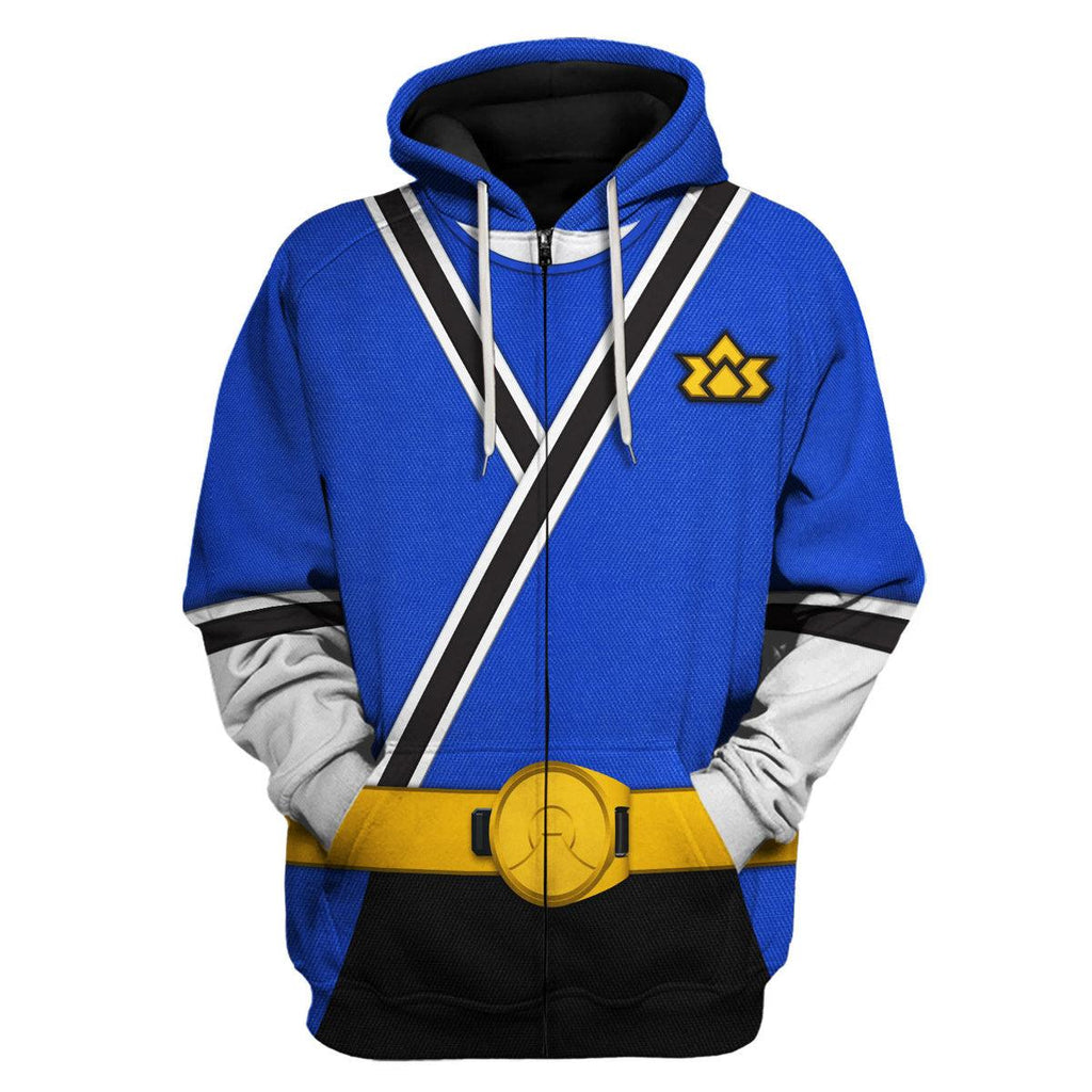 Oodiegang Blue Power Rangers Samurai Hoodies Sweatshirt T-shirt Hawaiian Tracksuit - DucG