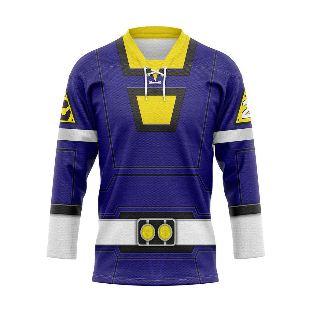 OodieGang Blue Power Rangers Turbo Hockey Jersey - OodieGang.com