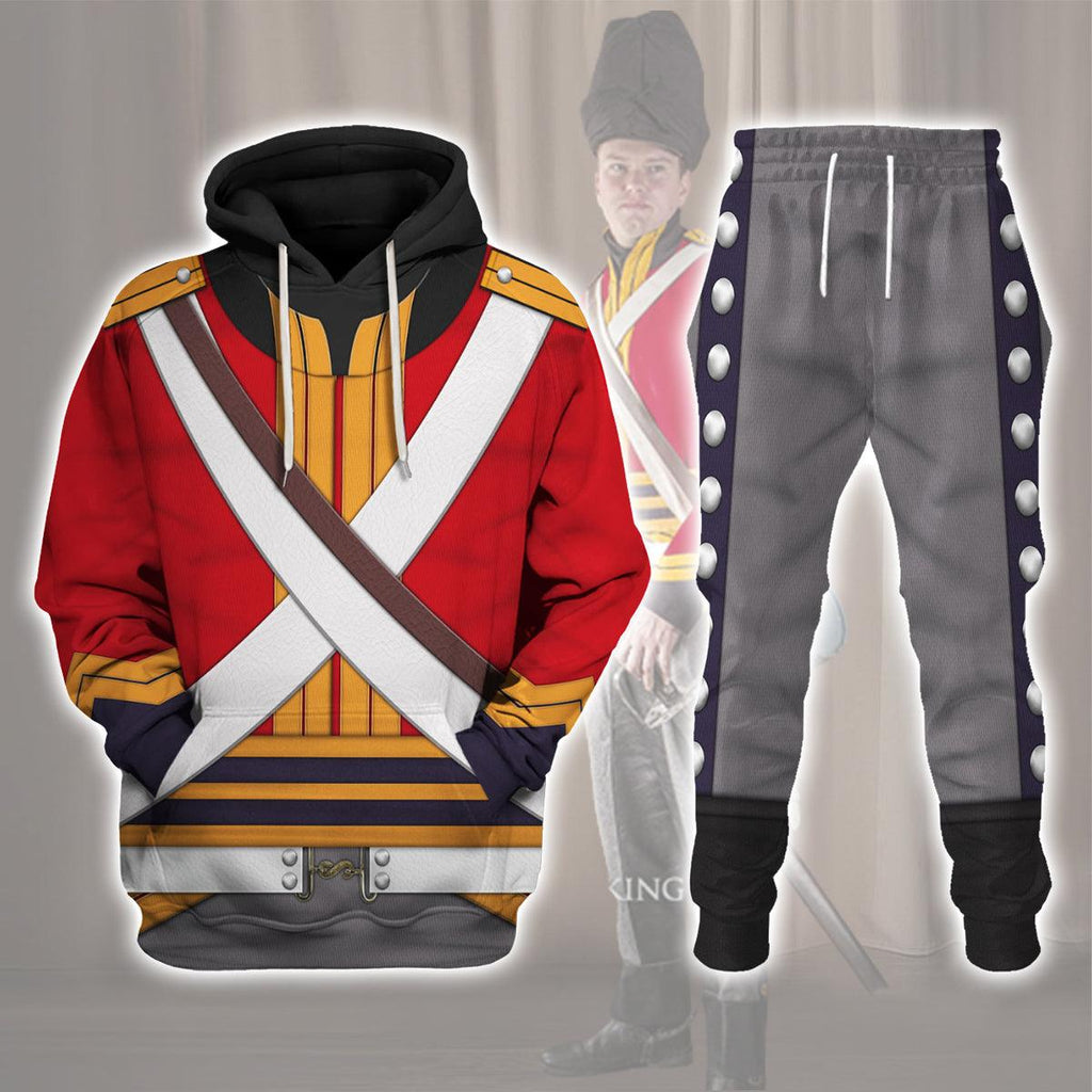 Oodiegang British 2nd Heavy Dragoon-Scots Greys-Campaign Dress (1812-1815) Uniform All Over Print Hoodie Sweatshirt T-Shirt Tracksuit - Oodiegang.com