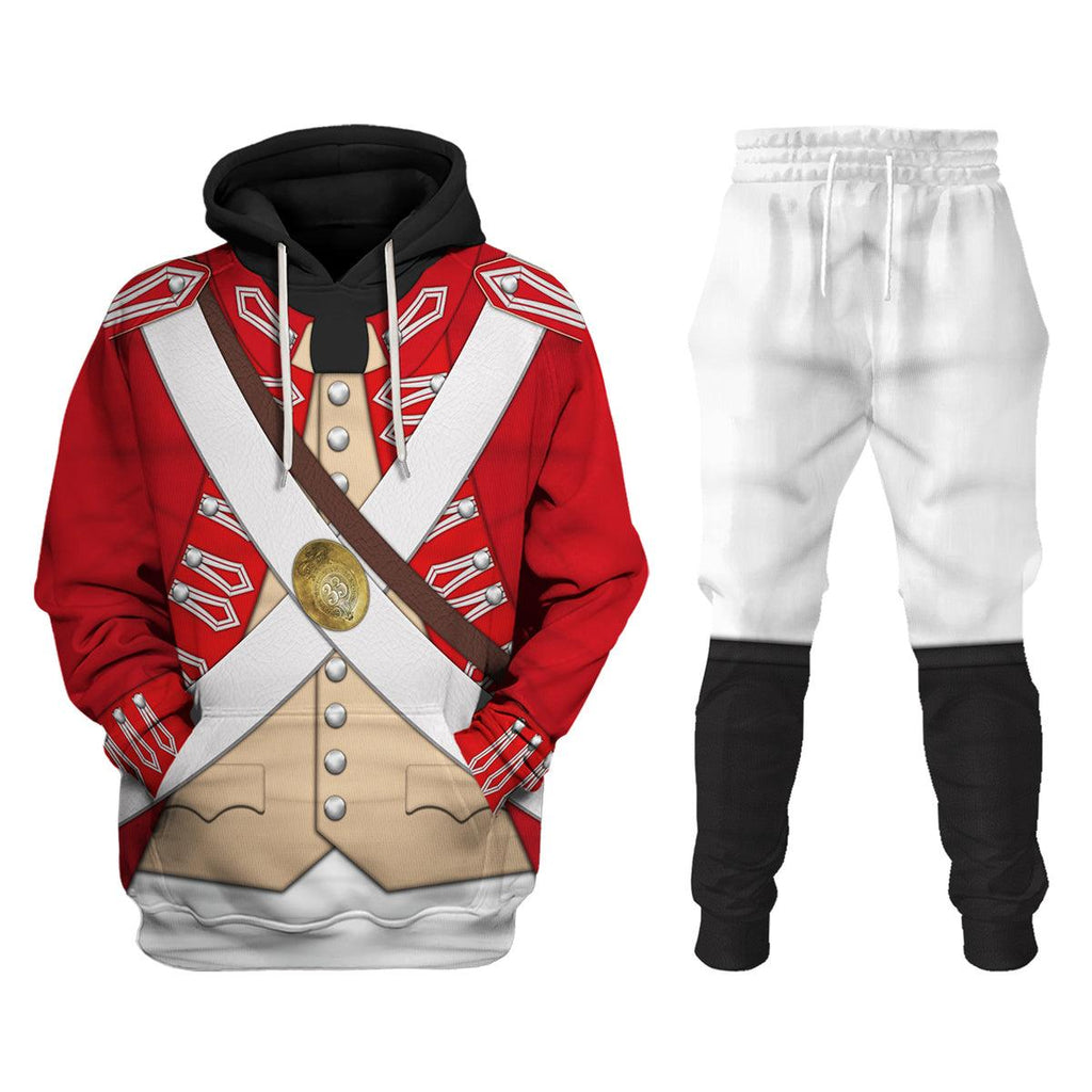 Oodiegang British 33rd Regiment Of Foot Uniform All Over Print Hoodie Sweatshirt T-Shirt Tracksuit - Oodiegang.com