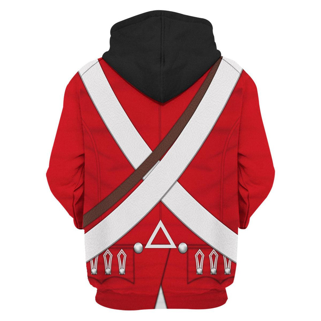 Oodiegang British 33rd Regiment Of Foot Uniform All Over Print Hoodie Sweatshirt T-Shirt Tracksuit - Oodiegang.com