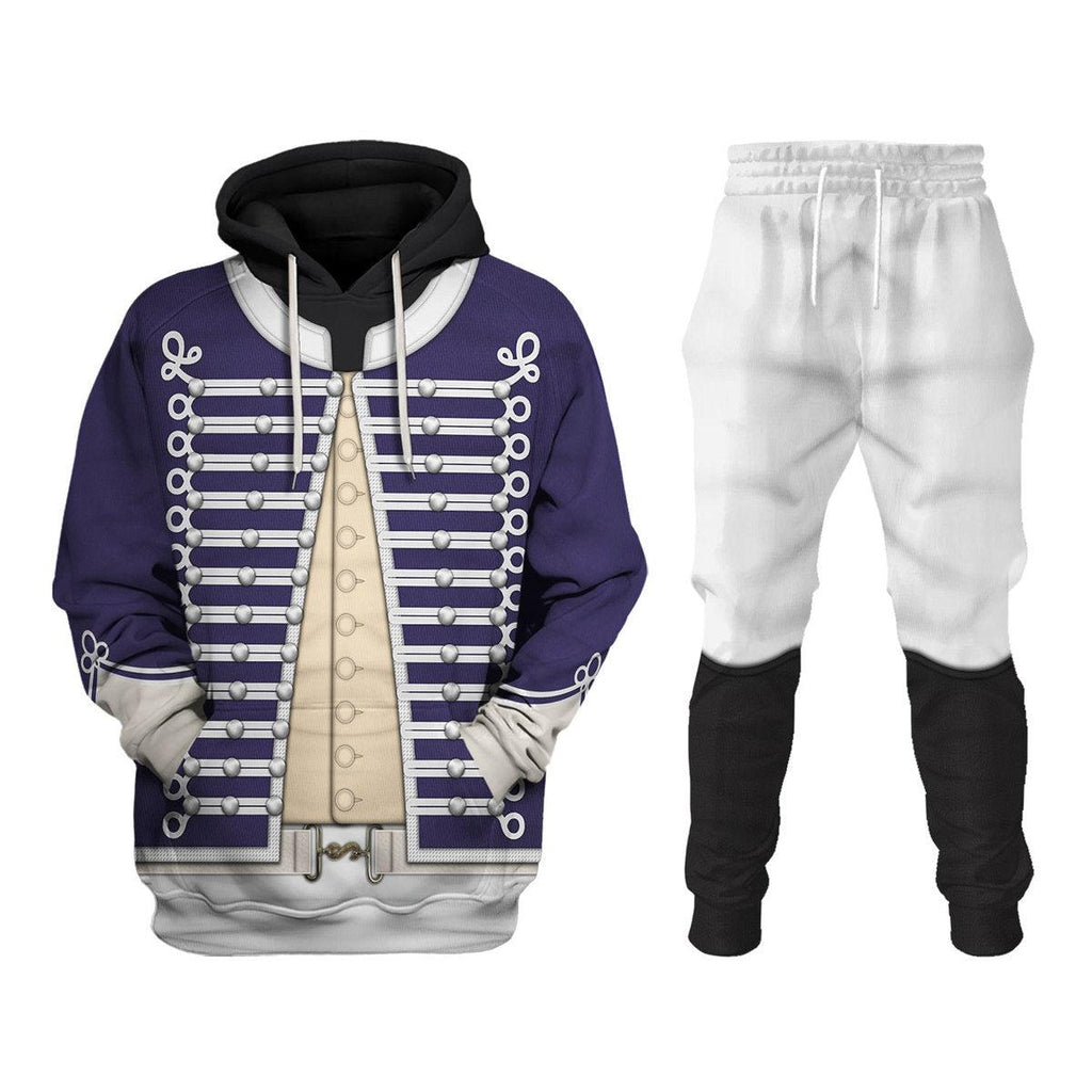 Oodiegang British Light Dragoon-Officer (1796-1802) Uniform All Over Print Hoodie Sweatshirt T-Shirt Tracksuit - Oodiegang.com