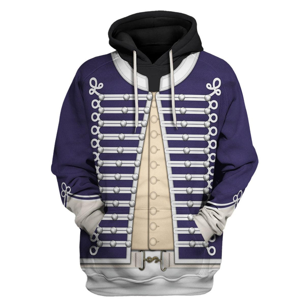 Oodiegang British Light Dragoon-Officer (1796-1802) Uniform All Over Print Hoodie Sweatshirt T-Shirt Tracksuit - Oodiegang.com