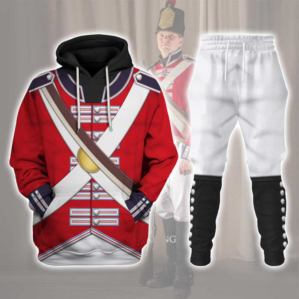 Oodiegang British Line Regiment (1802-1812) Uniform All Over Print Hoodie Sweatshirt T-Shirt Tracksuit - Oodiegang.com