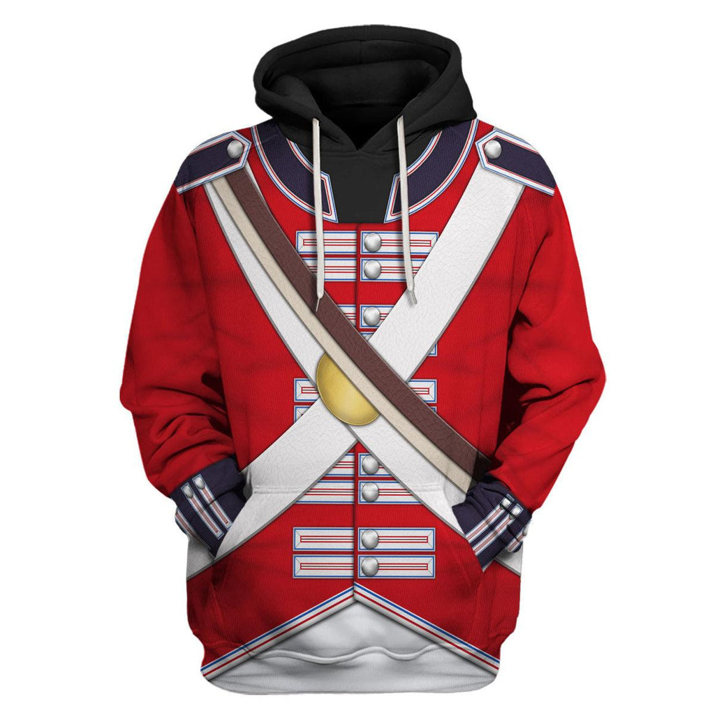 Oodiegang British Line Regiment (1802-1812) Uniform All Over Print Hoodie Sweatshirt T-Shirt Tracksuit - Oodiegang.com