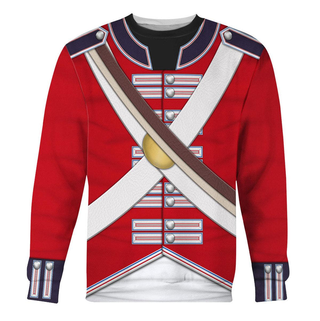 Oodiegang British Line Regiment (1802-1812) Uniform All Over Print Hoodie Sweatshirt T-Shirt Tracksuit - Oodiegang.com