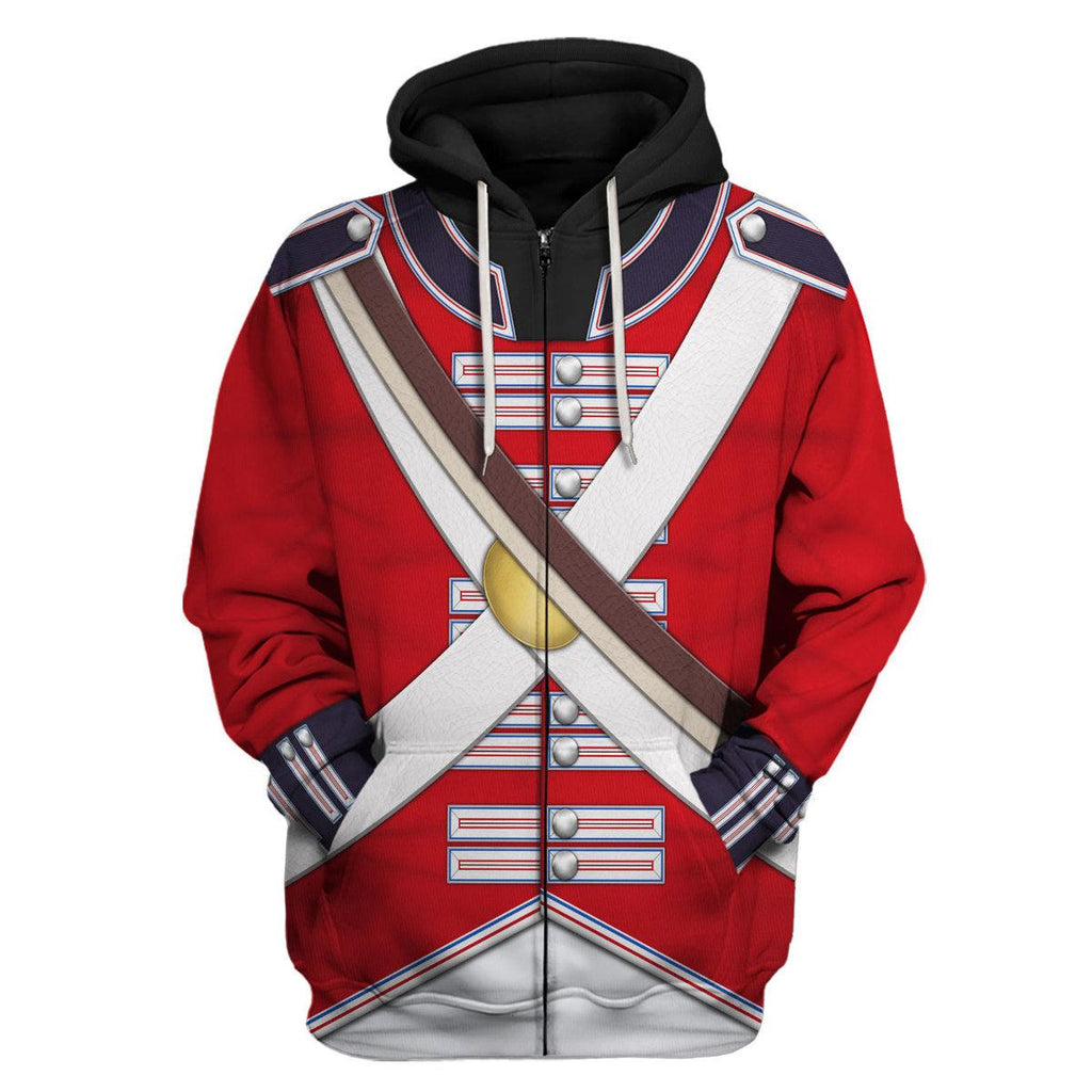 Oodiegang British Line Regiment (1802-1812) Uniform All Over Print Hoodie Sweatshirt T-Shirt Tracksuit - Oodiegang.com