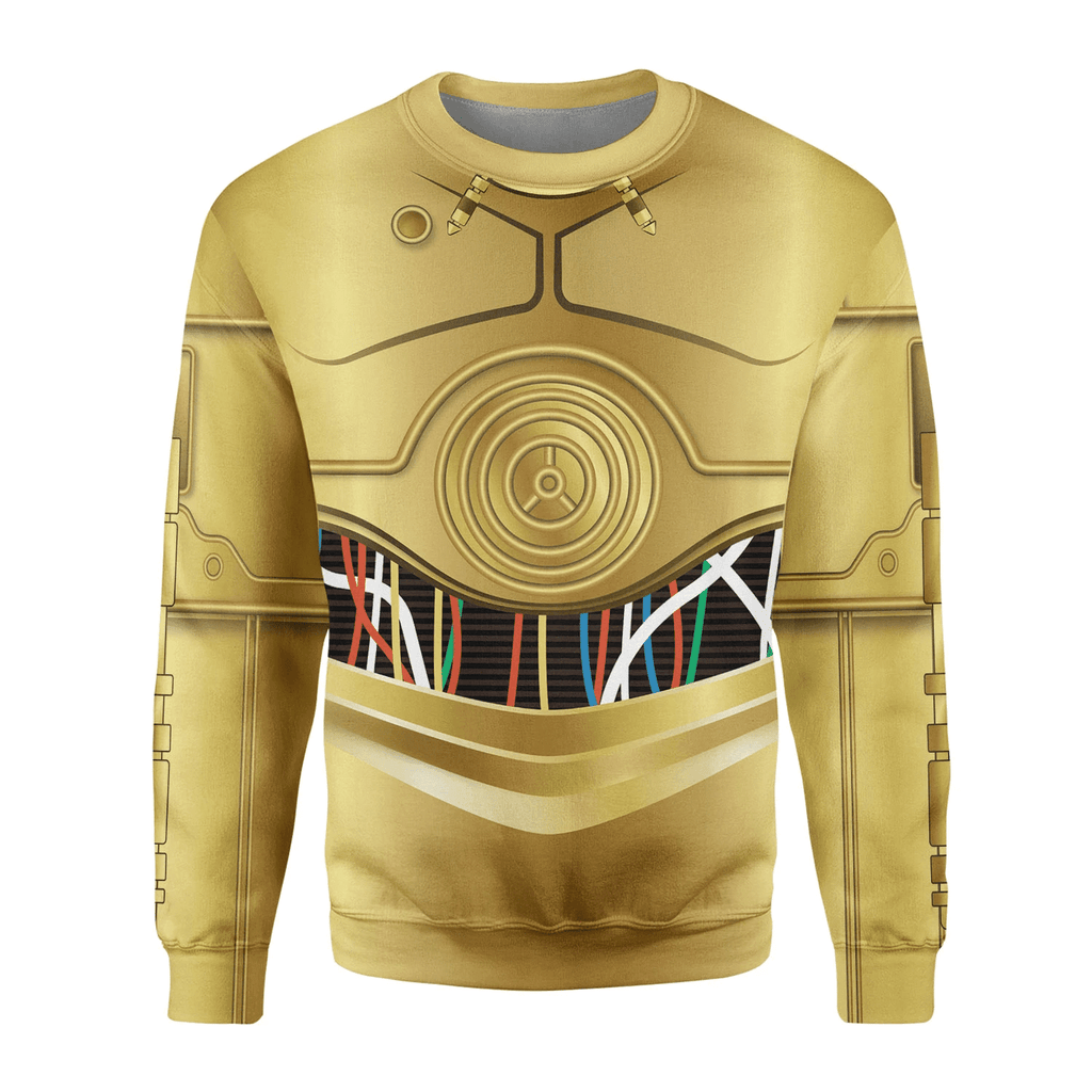 OodieGang C-3PO Costume Hoodie Sweatshirt T-Shirt Sweatpants - OodieGang.com