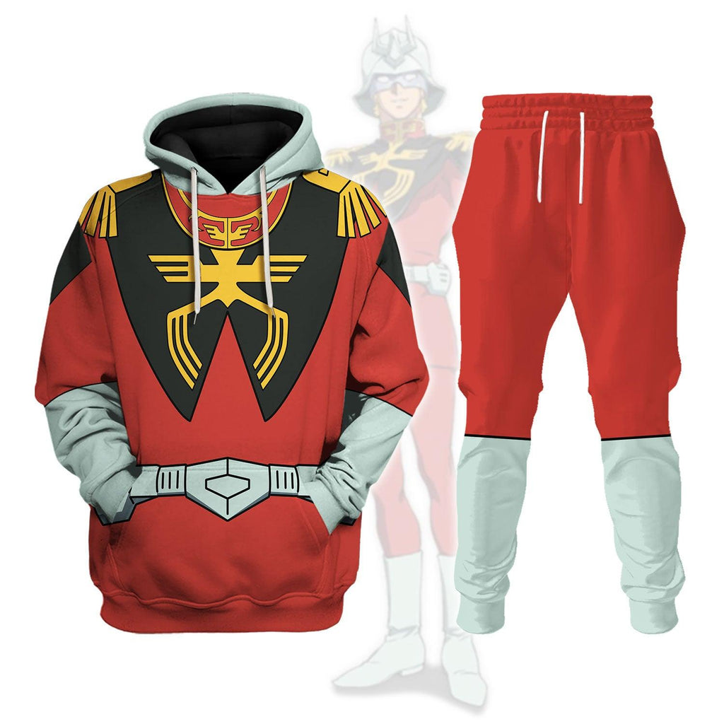 OodieGang Char Aznable Mobile Suit Gundam Costume All Over Print Tracksuit Hoodie - OodieGang