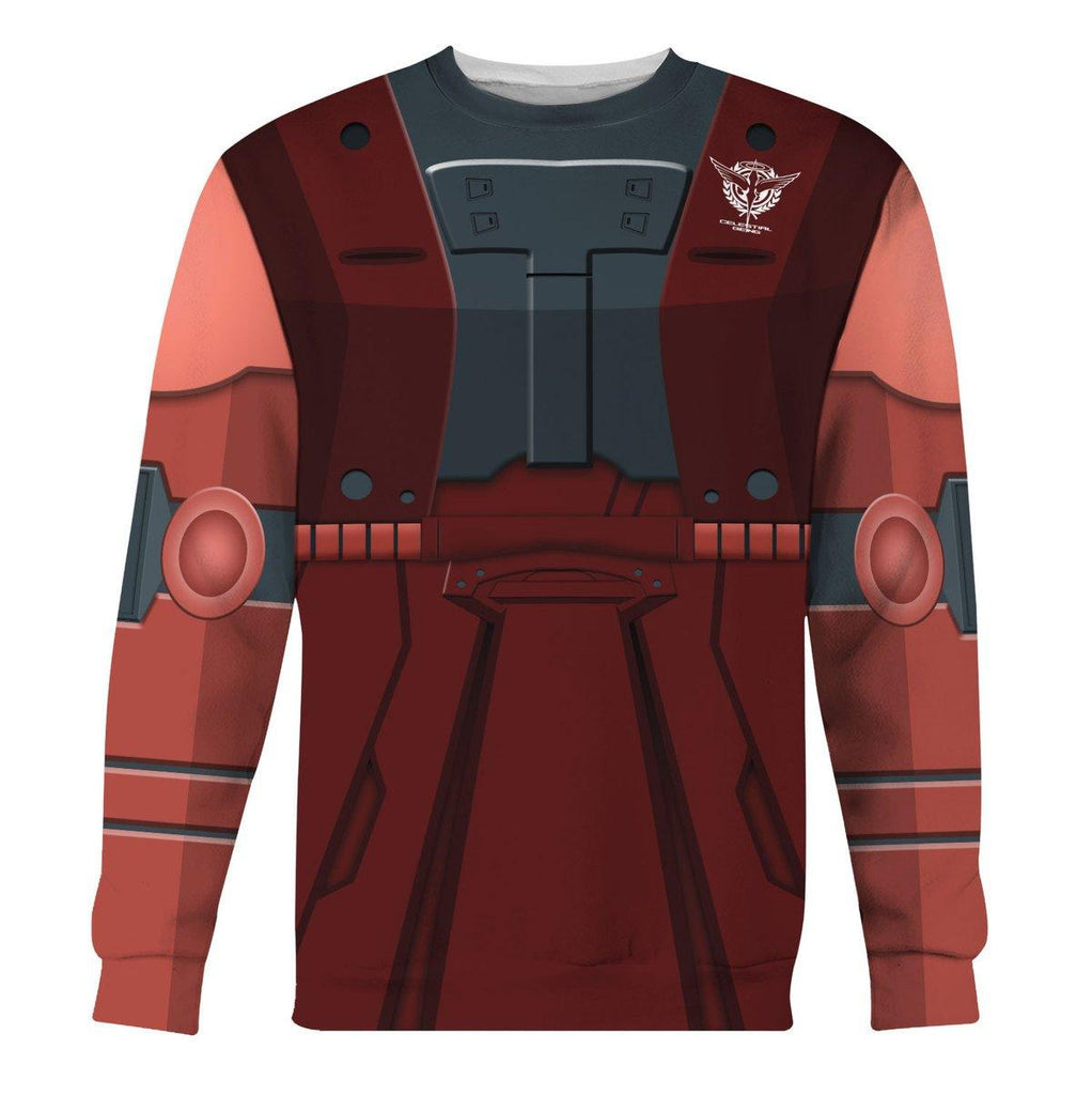 OodieGang Char's Zaku II Mobile Suit Gundam Costume All Over Print Tracksuit Hoodie - OodieGang