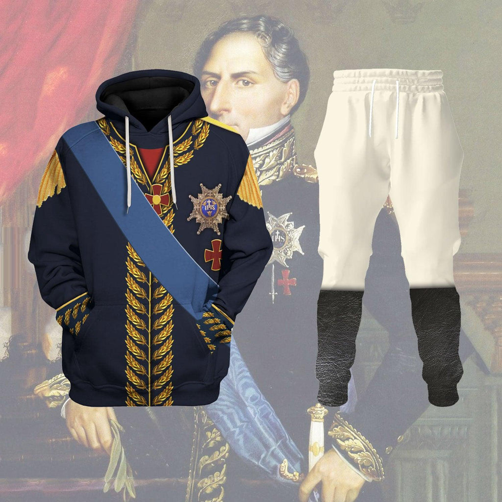 Oodiegang Charles XIV John of Sweden Marshal General in Napoleic War Historical Costume Hoodie Sweatshirt T-Shirt Tracksuit - Oodiegang.com