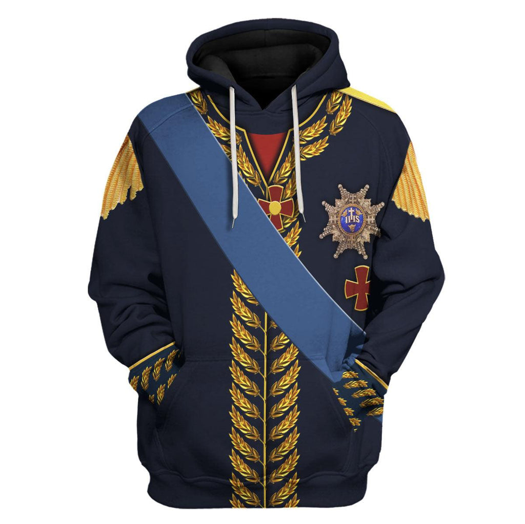 Oodiegang Charles XIV John of Sweden Marshal General in Napoleic War Historical Costume Hoodie Sweatshirt T-Shirt Tracksuit - Oodiegang.com