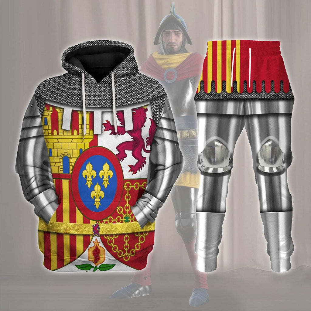 OodieGang Coat Of Arms Of Spain Costume Hoodie Sweatshirt T-Shirt Tracksuit - OodieGang.com