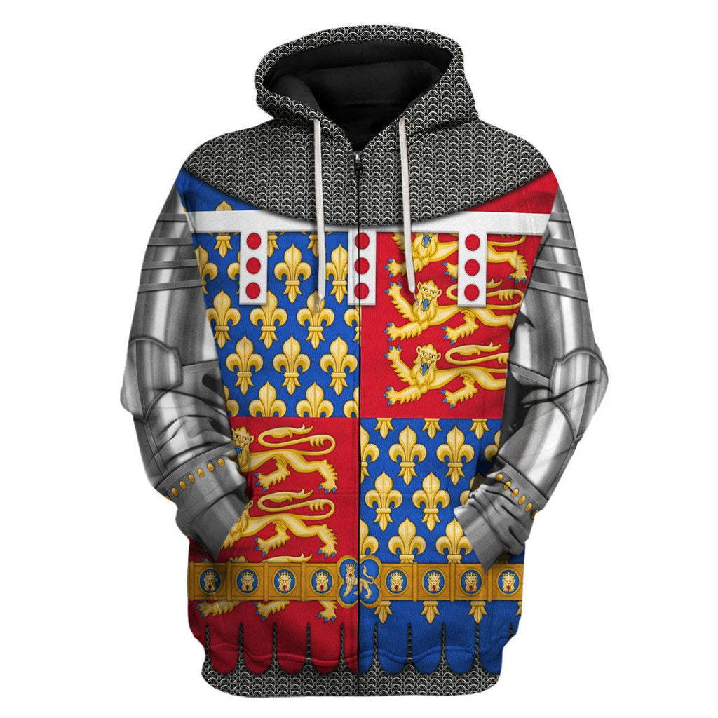 Oodiegang Edmund of Langley, 1st Duke of York Amour Knights Costume Hoodie Sweatshirt T-Shirt Tracksuit - Oodiegang.com