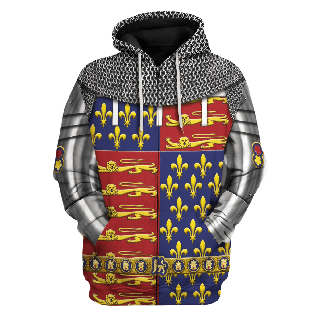 OodieGang Edward The Black Prince Armor Costume Hoodie Sweatshirt T-Shirt Tracksuit - OodieGang.com