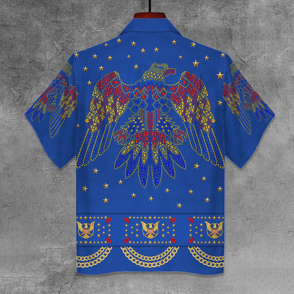 OodieGang Elvis Aloha from Hawaii Blue Unisex Hawaii Shirt - OodieGang.com