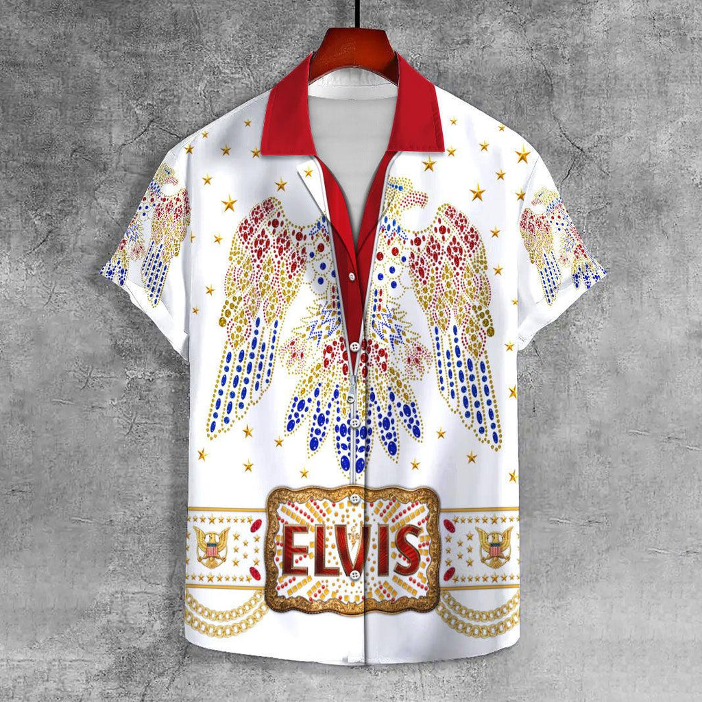 OodieGang Elvis Aloha UNISEX CASUAL HAWAIIAN SHIRT - OodieGang.com