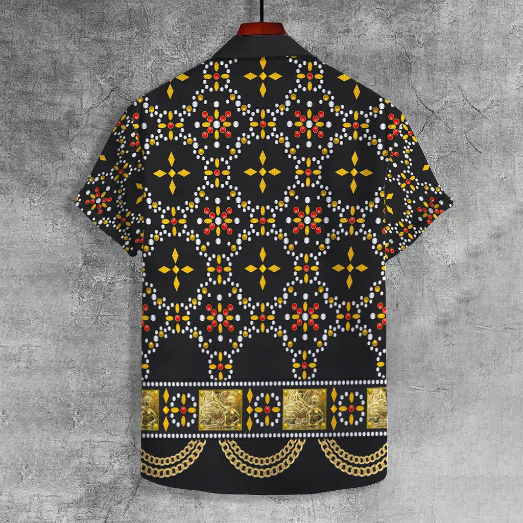 OodieGang Elvis Black Conquistador UNISEX CASUAL HAWAIIAN SHIRT - OodieGang.com