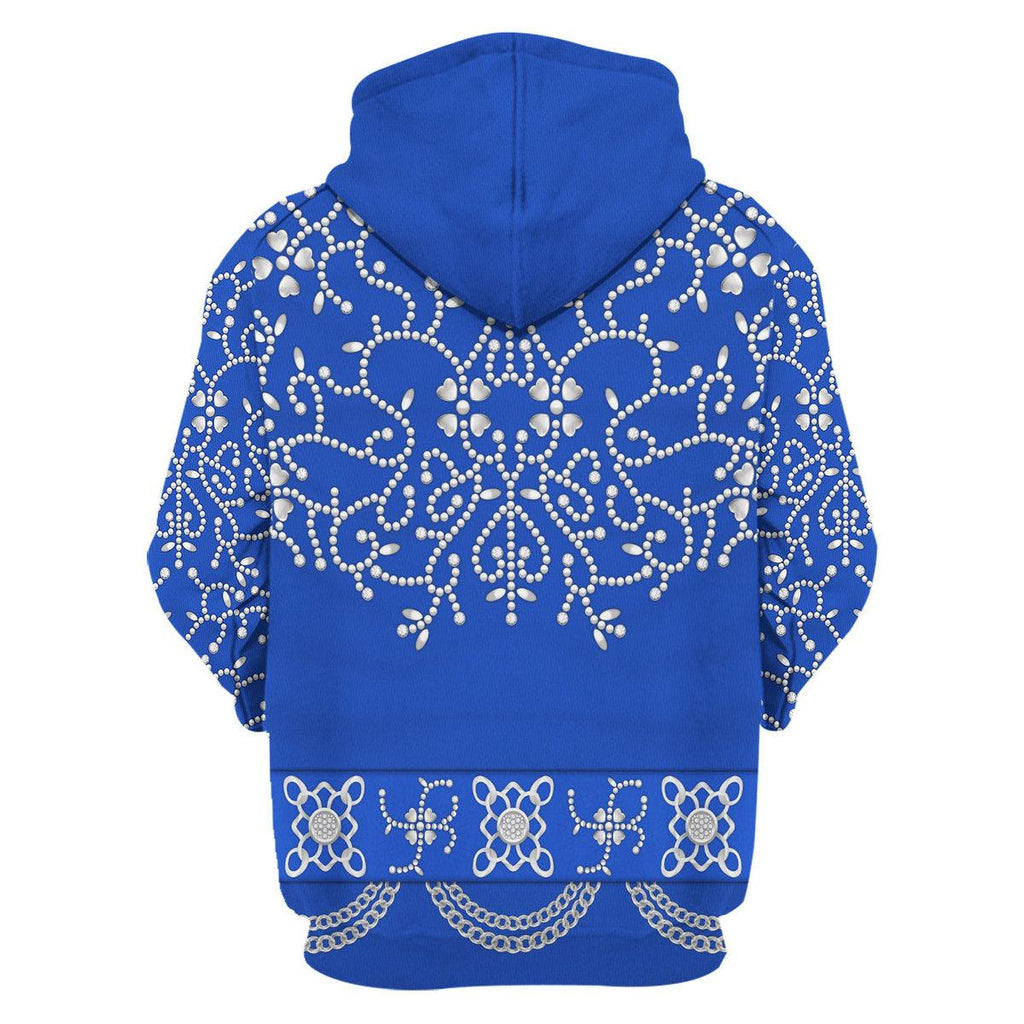 Oodiegang Elvis Blue Swirl Costume Hoodie Sweatshirt T-Shirt Sweatpants - Oodiegang.com