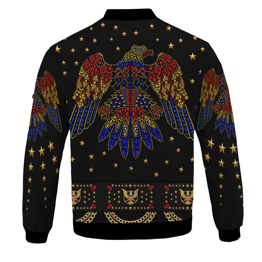 Oodiegang Elvis Eagle Black Bomber Jacket - Oodiegang.com