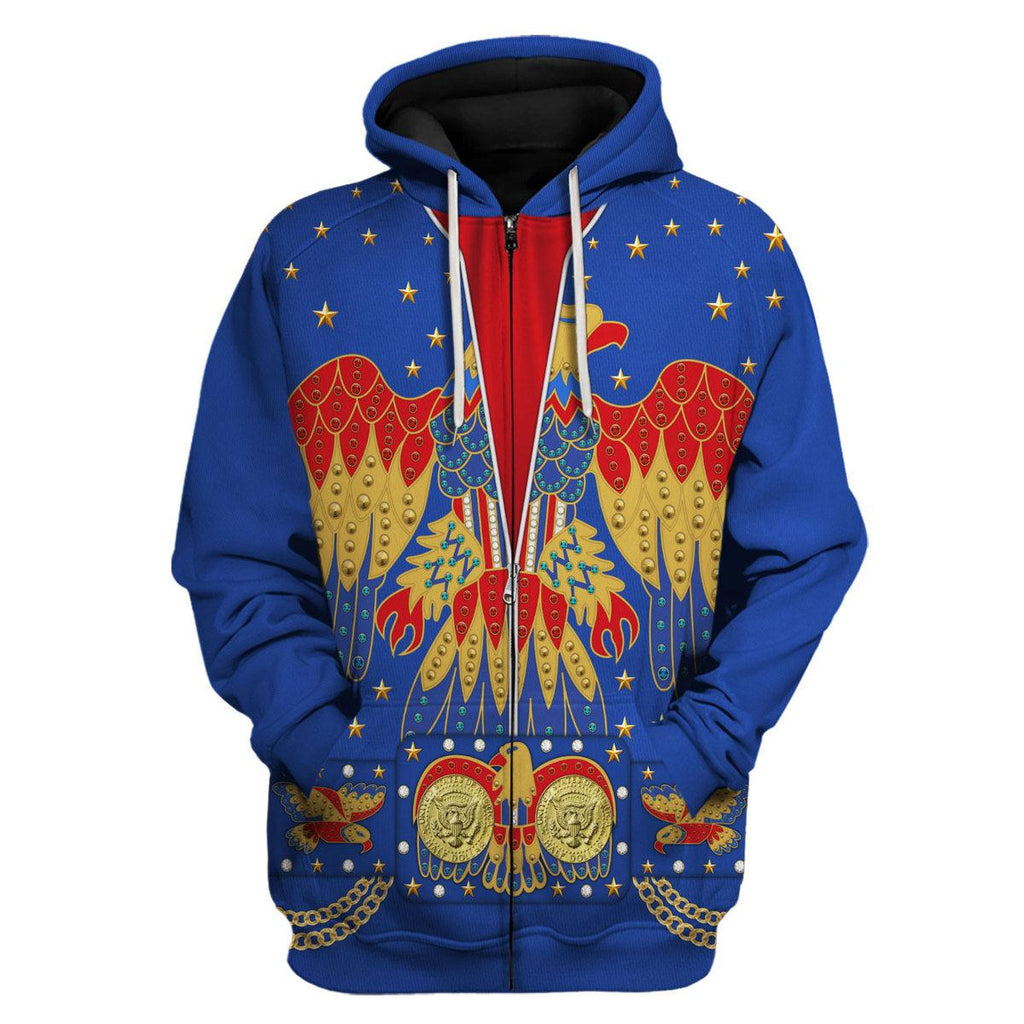 Oodiegang Elvis EAGLE Blue Costume Hoodie Sweatshirt T-Shirt Sweatpants - Oodiegang.com