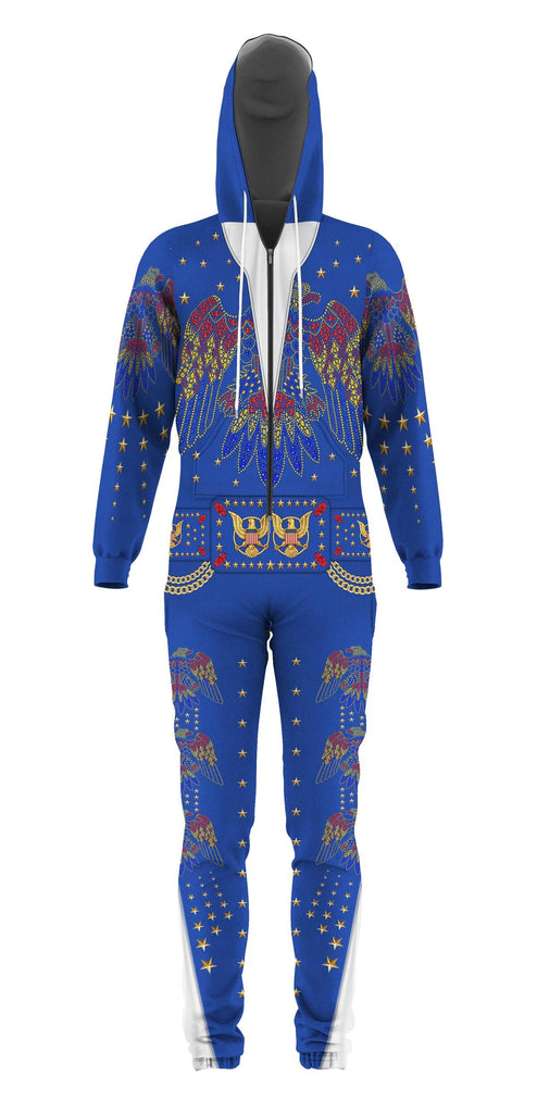 OodieGang Elvis EAGLE Blue jumpsuit Costume - OodieGang.com