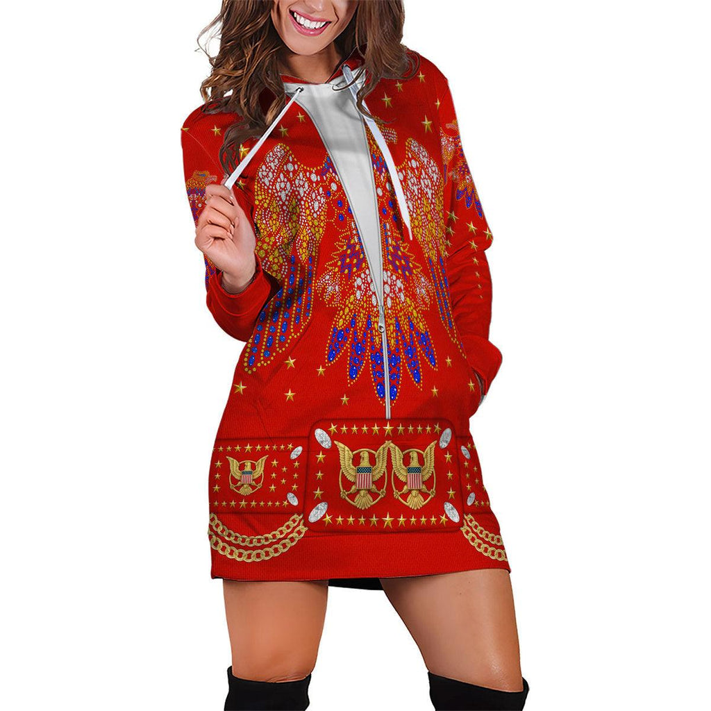 Oodiegang Elvis EAGLE Red Outfit Costume Hoodie Dress Swatpants - Oodiegang.com