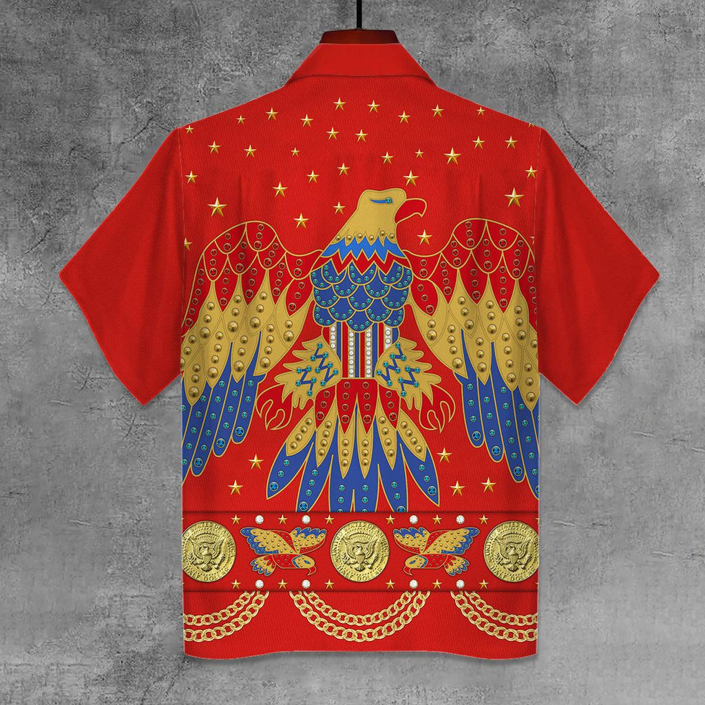 OodieGang Elvis Eagle Red Unisex Hawaii Shirt - OodieGang.com